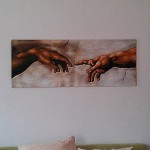 Kein Poster, sondern ein Gemälde: Eine Michelangelo-Kopie
