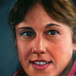 Annette Berger, Porträt, Öl auf Leinwand