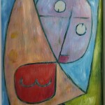 Kopie: Paul Klee, Engel, noch weiblich, gerahmt ca. 16 x 21 cm, 45 Euro