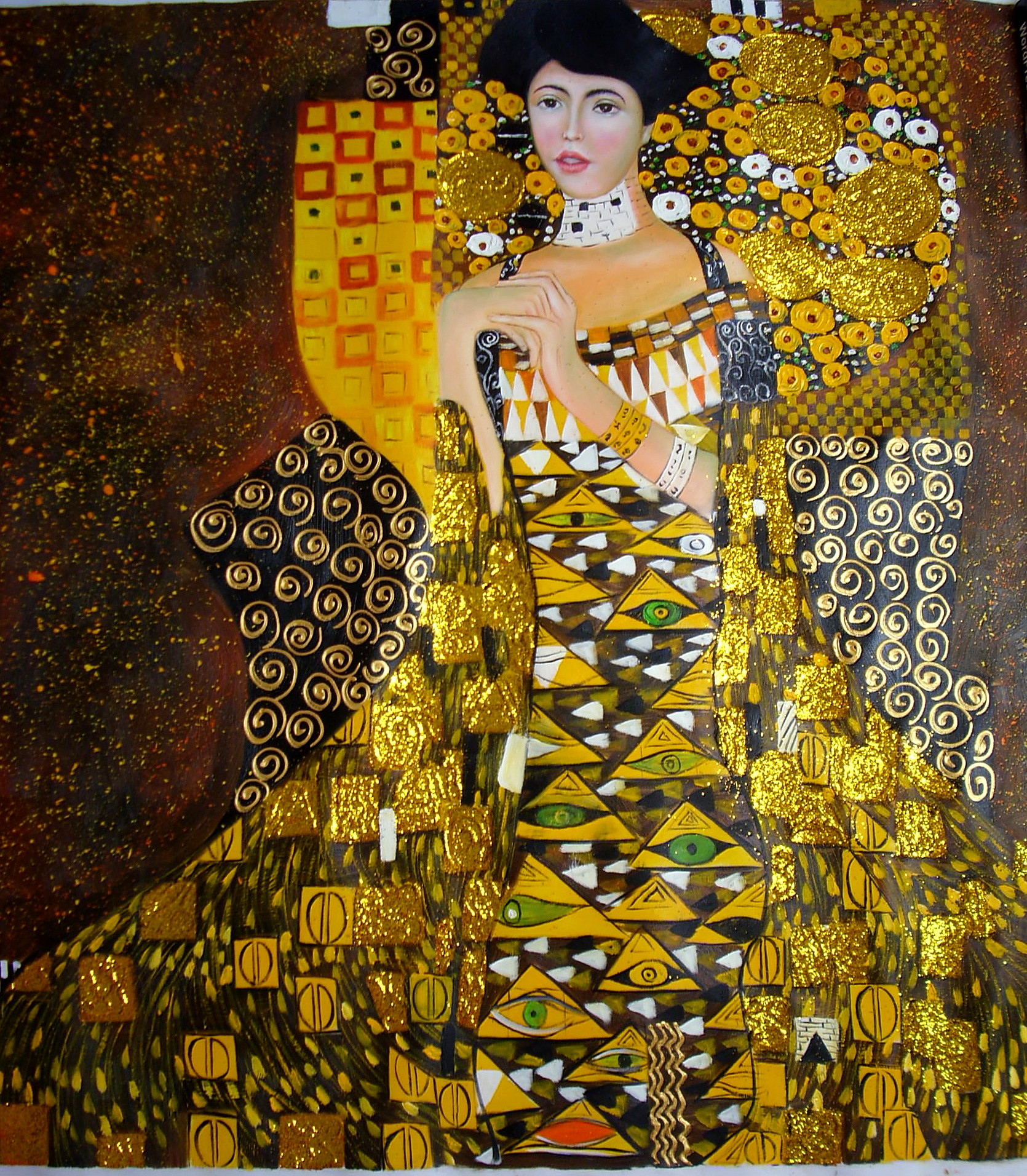 Handgemaltes Ölgemälde: Gustav Klimt, Adele Bloch-Bauer (Kopie)