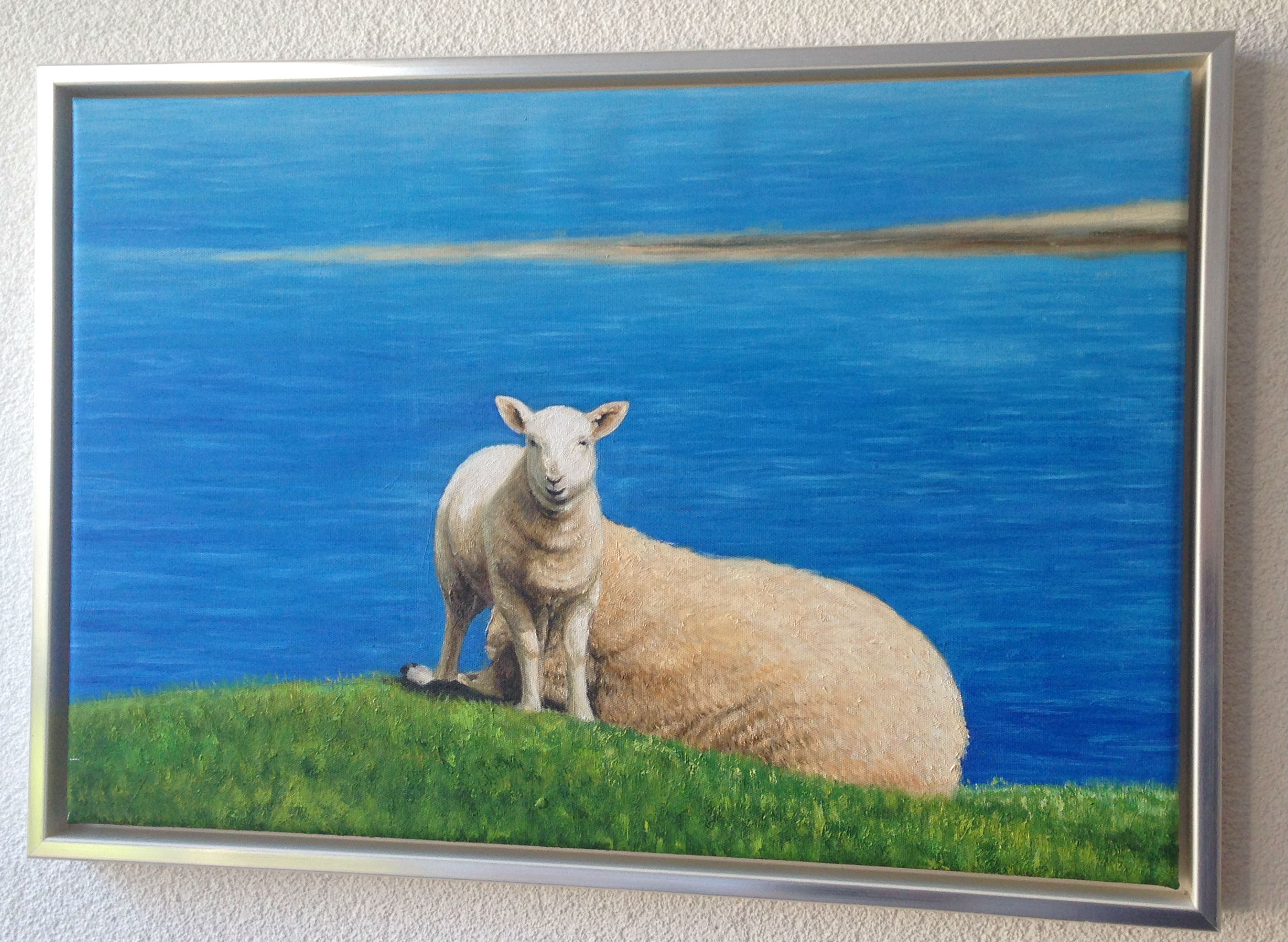Schottische Schafe: Vorlage dieses Gemäldes war ein Foto